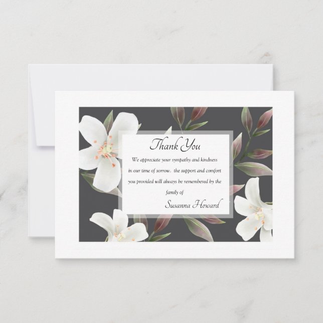 Merci de sympathie Floral (Devant)