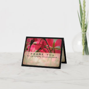 Merci de Sympathie photo Vintage de géranium Note 