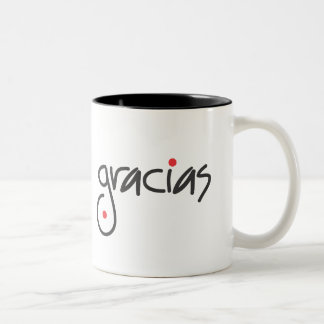 Merci de tasse de Gracias noir et blanc