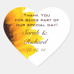Merci de tournesol Favoriser Sticker Coeur