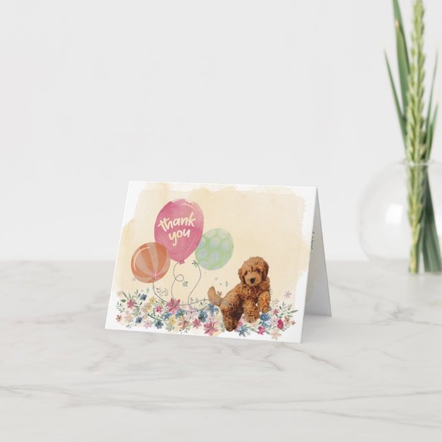 Merci de vous et de votre chiot Goldendoodle (Devant)