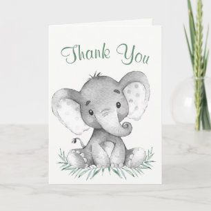 Merci d'éléphant aquarelle