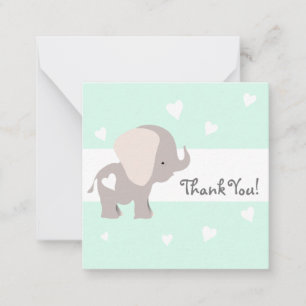 Merci d'éléphant du coeur de la Mint Cartes pour n