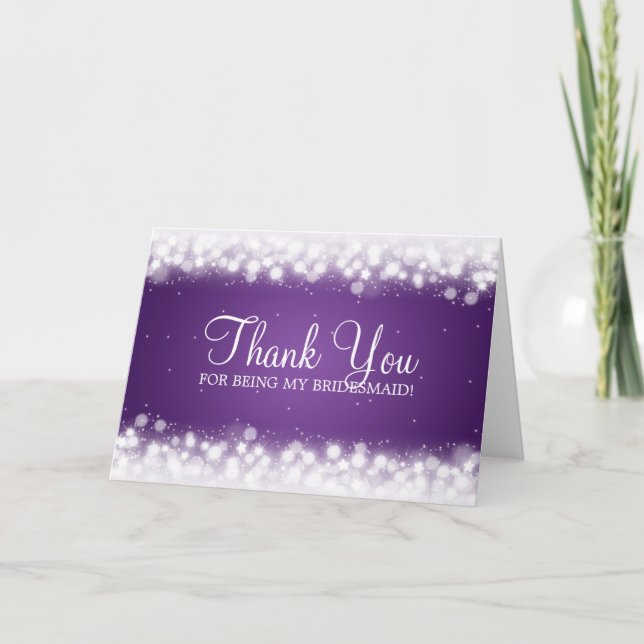 Merci Demoiselle d'Honneur Magie Étincelle Violet (Devant)