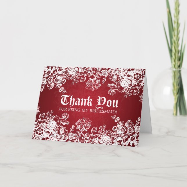 Merci Demoiselle d'Honneur Victorian Flourish Roug (Devant)