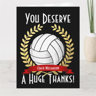 Merci d'entraîneur de volley-ball géant