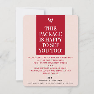 Merci d'entreprise moderne rose rose rouge