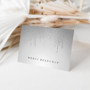 Merci des lumières de chaîne de pluie d'argent