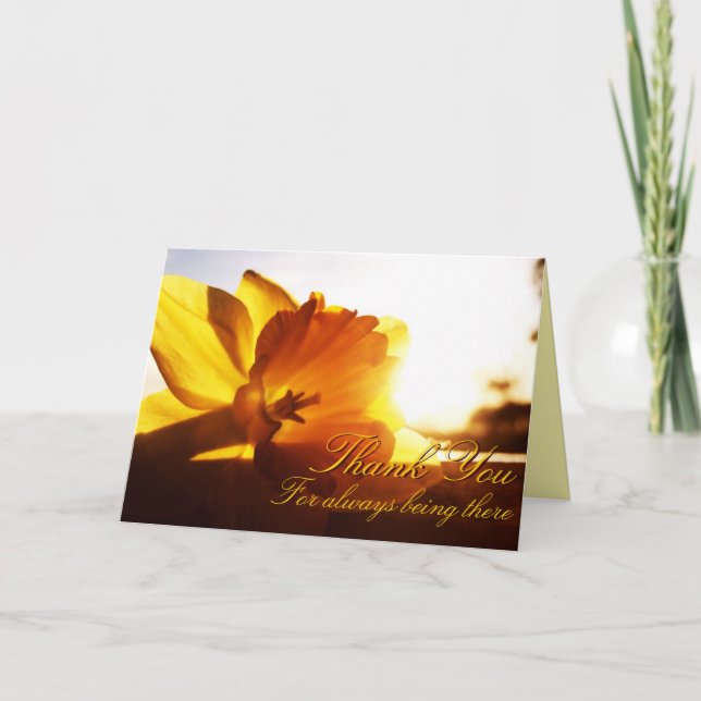 Merci d'être là.. Carte de voeux Daffodique (Devant)