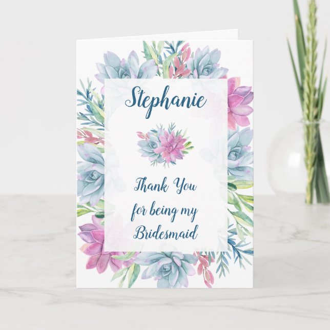 Merci D'Être Ma Femme D'Accueil Succulente (Devant)