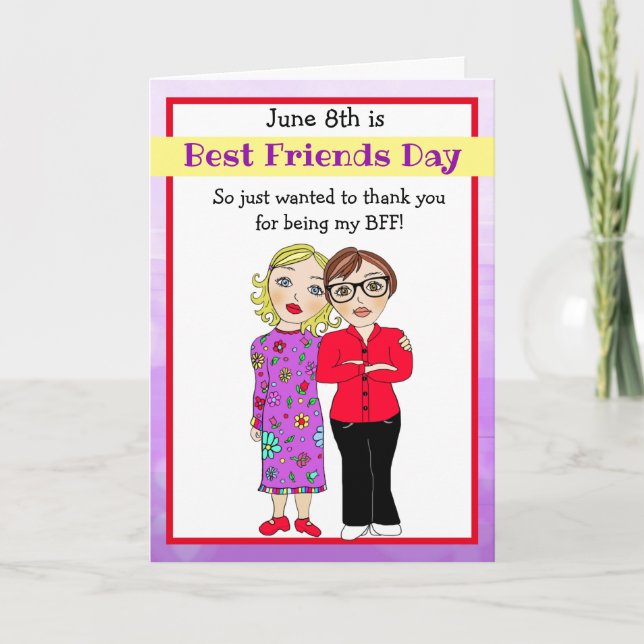 Merci d'être ma meilleure carte d'ami pourpre (Devant)