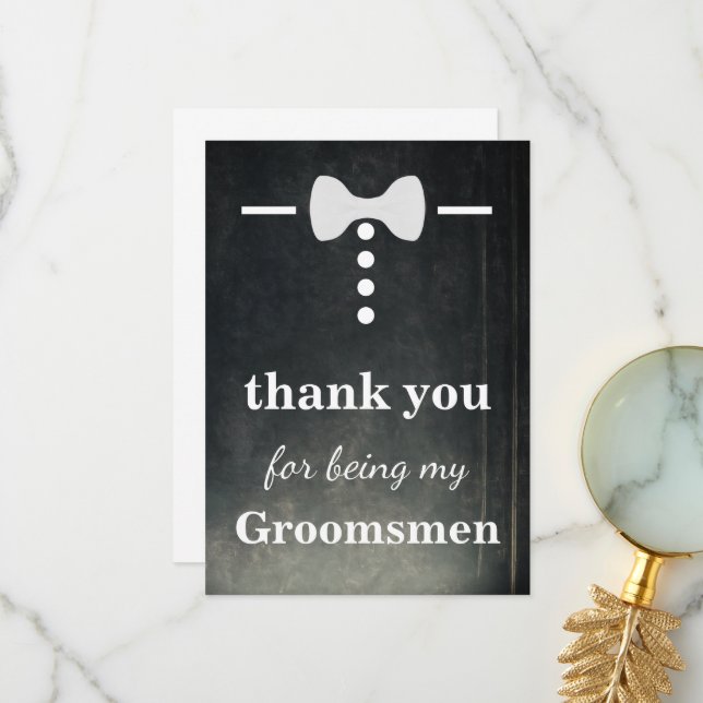 Merci D'Être Mes Groomsmans (Devant/Arrière en situation)
