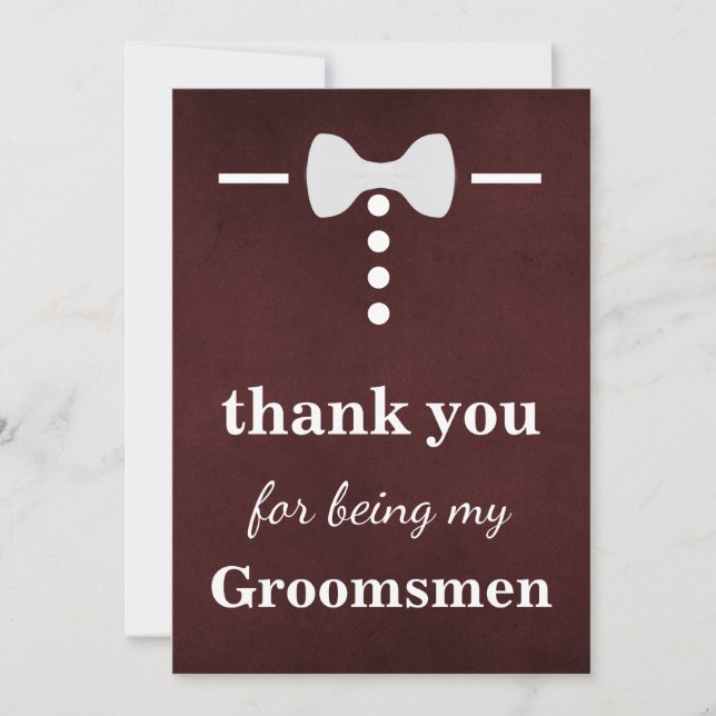 Merci D'Être Mes Groomsmans (Devant)