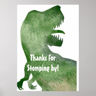 Merci d'être passé - Affiche de la Dino Party