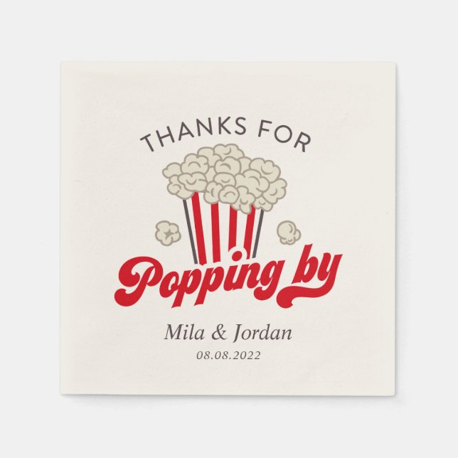 Merci d'être passé par ici Serviette en papier pop (Devant)