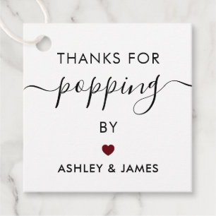Merci d'être passé Tags, Étiquette de mariage, Bor