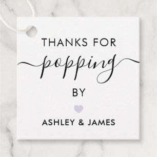 Merci d'être passé Tags, Étiquette de mariage, Lav