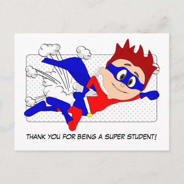 Merci d'être un super étudiant carte postale (Devant)