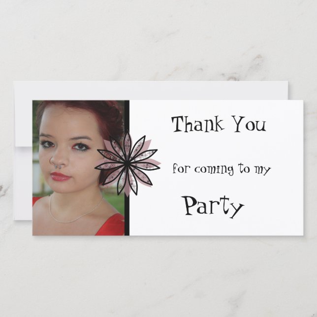 Merci d'être venu à mon Carte photo de parti (Devant)