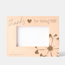 Merci D'Être Votre Cadre Photo Laser Etché