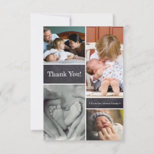 Merci, deuxième bébé faire-part de naissance