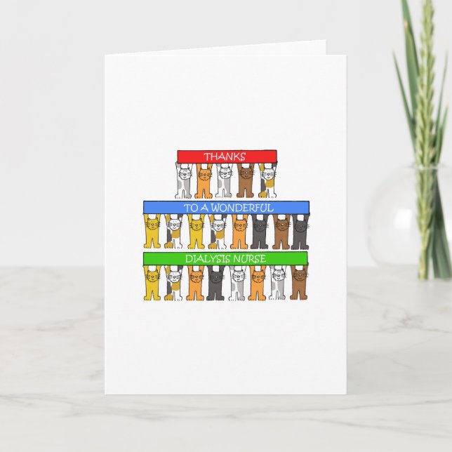 Merci Dialyse Infirmière Cartoon Chats (Devant)