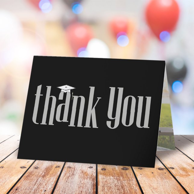 Merci diplômé Photo moderne Typographie noire (Créateur téléchargé)