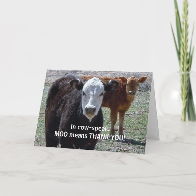 Merci drôle - humour animal de vache - ranch (Devant)