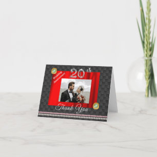 Merci du 20e anniversaire du Mariage Silver & Gems