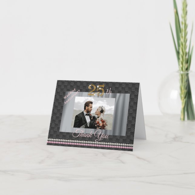 Merci du 25e anniversaire du Mariage Gold & Pearls (Devant)