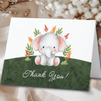 Merci du Baby shower des éléphants de la Jungle