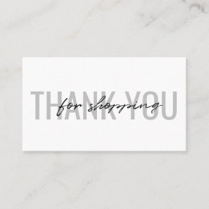 Merci du Carte de visite du shopping Moderne