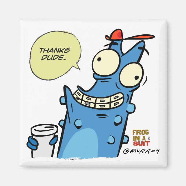 Merci Dude Carré Magnet (Devant)