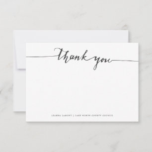Merci élégant Carte de correspondance simple