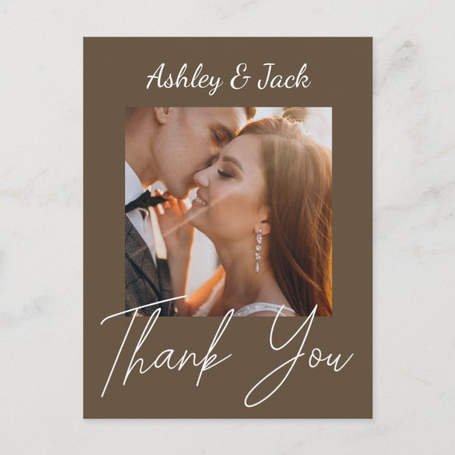  Merci Elégant  Chic Photo  Carte postale (Devant)