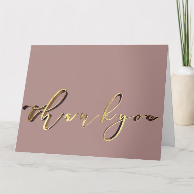 Merci Elegant Rose Gold manuscrit (Devant)