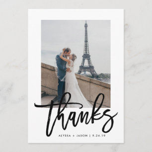 Merci élégant   Typographie et photo Mariage