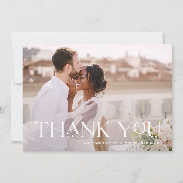 Merci élégant | Un Mariage photo (Devant)