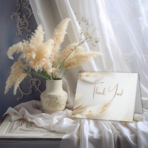 Merci   Elégante Pampas Bohème Florale Or