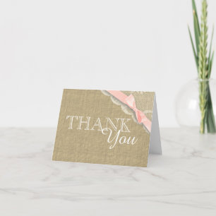 Merci en Baby shower rose dentelle vintage
