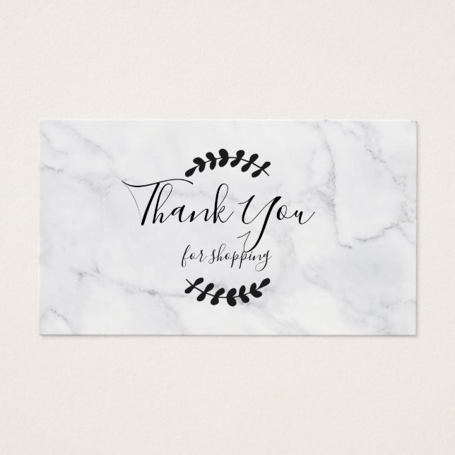 Merci En Marbre Pour Magasiner Carte De Réduction (Devant)