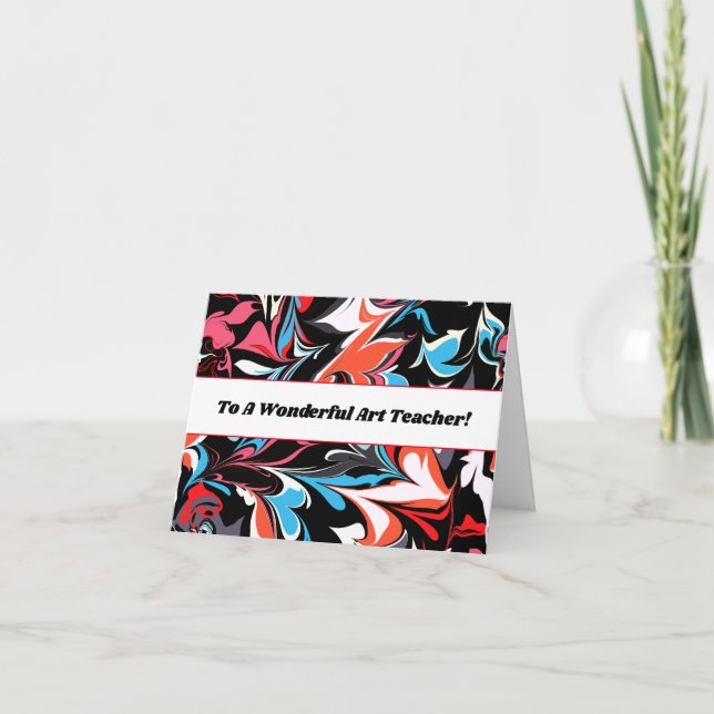 Merci Enseignant Art Abstrait (Devant)