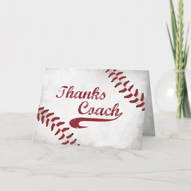 Merci Entraîneur De Baseball Grand Grunge Baseball (Devant)
