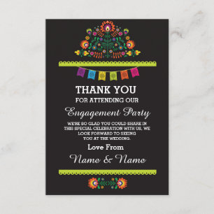 Merci épousant la carte de Mexicain de fiesta