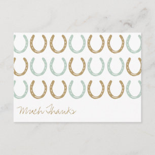 Merci équestre à thème de chaussures de cheval