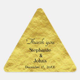 Merci Étiquette Gold Foil Mariage brillant Faveur
