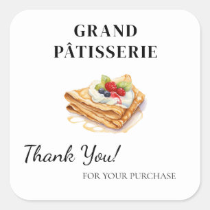 Merci Étiquette pour Café & Boulangerie petite ent