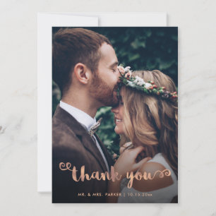 Merci fantastique  Mariage Photo Rose Gold Script