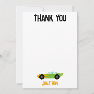 Merci Fête d'anniversaire de voiture de course Enf