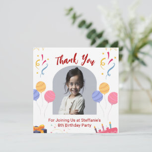 Merci fête d'anniversaire Personnaliser la carte